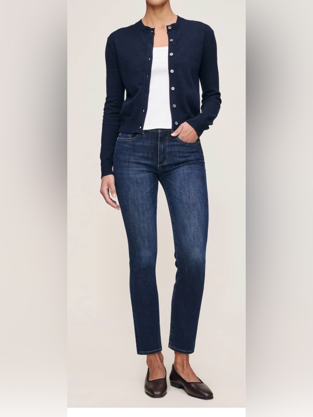 DL 1961 Mara jeans dark washed slim straight mid waist sculpt 30